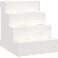Escalier pour animaux de compagnie Blanc 40x49x47cm Bois de pin - Vidaxl