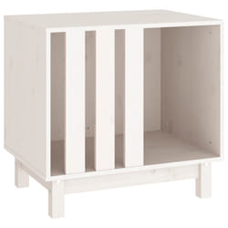 vidaXL Niche pour chien Blanc 60x45x57 cm Bois de pin massif