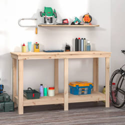 Vidaxl - Workbench 140x50x80cm en bois de pin massif disponible en différentes couleurs couleur : Brun clair