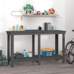 Vidaxl - Banc de travail Gris 140x50x80 cm Bois de pin massif