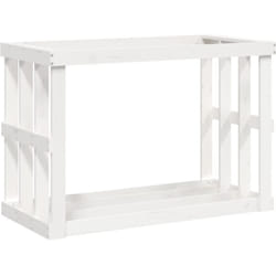 Vidaxl - Porte-bûches d'extérieur Blanc 108x52x74 cm Bois massif de pin