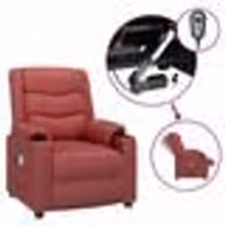 vidaXL Fauteuil de massage électrique Rouge bordeaux Similicuir