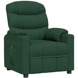 Vidaxl - Fauteuil inclinable électrique Vert foncé Tissu