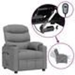 vidaXL Fauteuil électrique de massage Gris clair Tissu