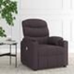 vidaXL Fauteuil électrique de massage Marron foncé Tissu