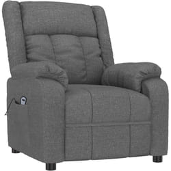 Fauteuil inclinable électrique Gris foncé Tissu vidaXL