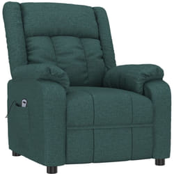 Vidaxl - Fauteuil inclinable électrique Vert foncé Tissu