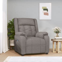 Vidaxl Fauteuil Inclinable Électrique Taupe Tissu