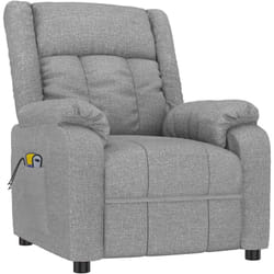 Vidaxl - Fauteuil électrique de massage Gris clair Tissu