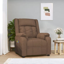 Vidaxl Fauteuil Électrique De Massage Marron Tissu