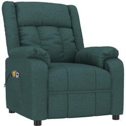 Vidaxl - Fauteuil électrique de massage Vert foncé Tissu