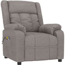 Vidaxl - Fauteuil électrique de massage Taupe Tissu