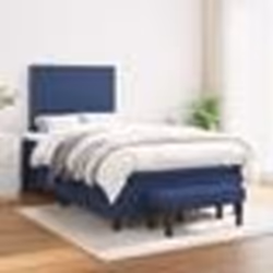vidaXL Sommier à lattes de lit avec matelas Bleu 120x200 cm Tissu - 120 x 200 cm