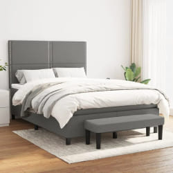 vidaXL Sommier à lattes 140x200 Gris foncé