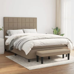 vidaXL sommier à lattes de lit - Taupe 140x190 cm