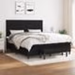 vidaXL Sommier à lattes de lit avec matelas Noir 160x200 cm Tissu - 160 x 200 cm