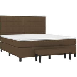 Vidaxl - Sommier à lattes de lit avec matelas Marron foncé 160x200 cm