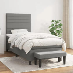 VidaXL Sommier Gris Foncé - 90x190 cm