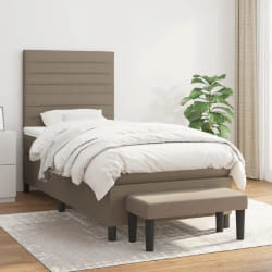 vidaXL Sommier et matelas 100x200 cm Taupe
