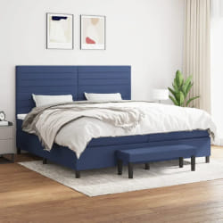 VidaXL Sommier à lattes de lit avec matelas 200x200 cm - Bleu