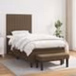 vidaXL Sommier à lattes de lit avec matelas Marron foncé 90x200 cm - 90 x 200 cm