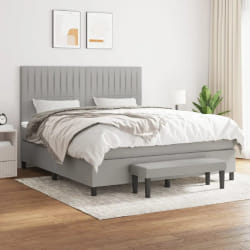 vidaXL Sommier et matelas gris clair