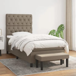 VidaXL avec matelas - Taupe 80x200 cm