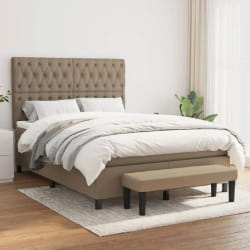vidaXL Sommier à lattes 140x190 cm - Taupe