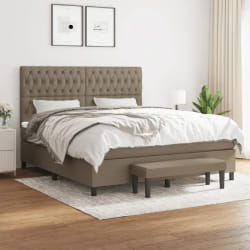 vidaXL Sommier + matelas 180x200 Taupe