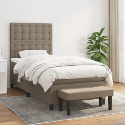 vidaXL Sommier à lattes de lit taupe 100x200 cm