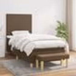 vidaXL Sommier à lattes de lit avec matelas Marron foncé 90x200 cm - 90 x 200 cm