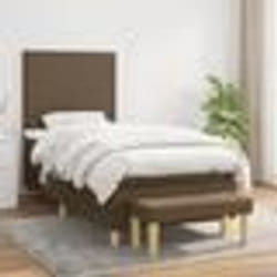 vidaXL Sommier à lattes de lit avec matelas Marron foncé 90x200 cm - 90 x 200 cm