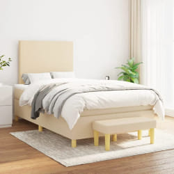 VidaXL Sommier avec matelas 120x200 cm - Crème