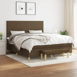 vidaXL Sommier Marron Foncé 160x200