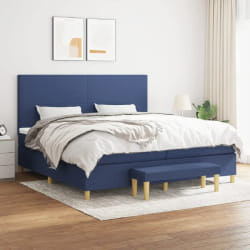 VIDAXL vidaXL Sommier à lattes de lit avec matelas Bleu 200x200 cm