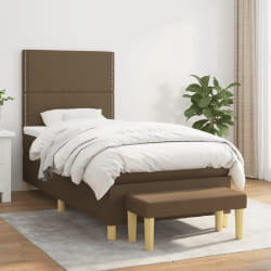 VIDAXL Sommier à lattes et matelas 90x200 cm marron foncé