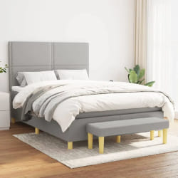 vidaXL Sommier 140x200 - Gris clair