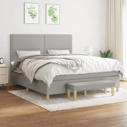vidaXL Sommier à lattes de lit gris clair 180x200 cm