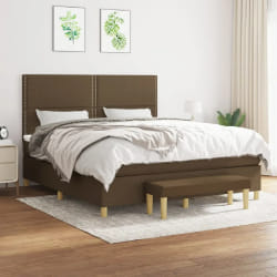 VidaXL Marron Foncé 180x200
