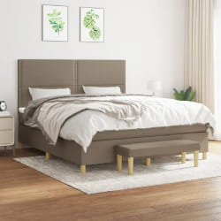 VIDAXL vidaXL Sommier à lattes avec matelas 180x200 cm - Taupe