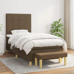 vidaXL Sommier Marron foncé 90x190 cm