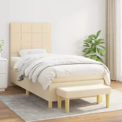 vidaXL Crème 100x200 cm - Tissu