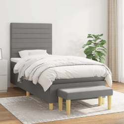 VidaXL Sommier et matelas gris foncé 80x200 cm