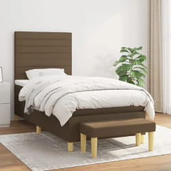 Sommier à lattes avec matelas 90x190 cm Marron foncé