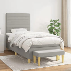 VIDAXL Tissu gris clair 90x200 cm