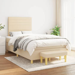 VIDAXL Sommier et Matelas Crème 120x200 cm