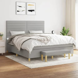 VidaXL Sommier Gris clair 180x200 cm