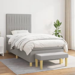 VIDAXL Lit avec matelas 80x200 cm tissu
