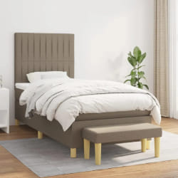 vidaXL Sommier avec banc - Taupe