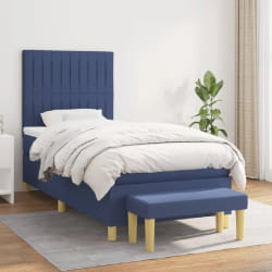 vidaXL Sommier et matelas 100x200 cm - Bleu